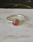 Dark Pink Sapphire Ring