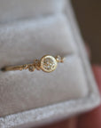 Old Mine Cut Diamond Salted Ring