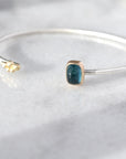 Teal Tourmaline Salted Cuff Bracelet