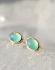 Peruvian Opal Stud Earrings in 14k gold
