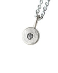 Diamond Pebble Pendant | Silver