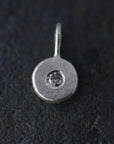 Diamond Pebble Pendant | Silver