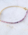 Spinel Chain Bracelet - August Birthstone