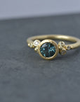 Teal Montana Sapphire Salted Ring