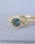 Teal Montana Sapphire Salted Ring