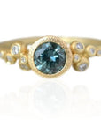 Teal Montana Sapphire Salted Ring