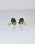 Green Australian Sapphire Studs