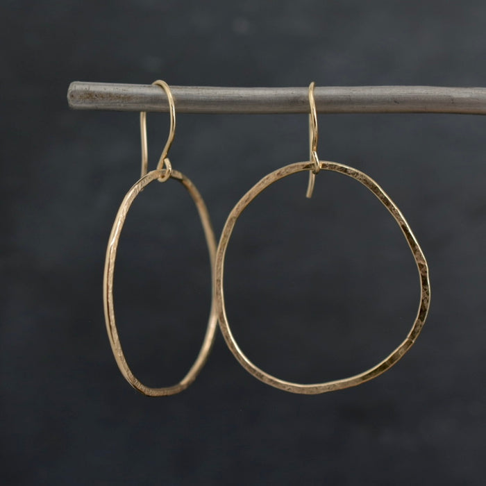 Happy Hoop Earrings | Medium Gold