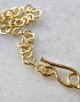 Kamoka Pearl Necklace on 18k gold Handmade Bubble Chain