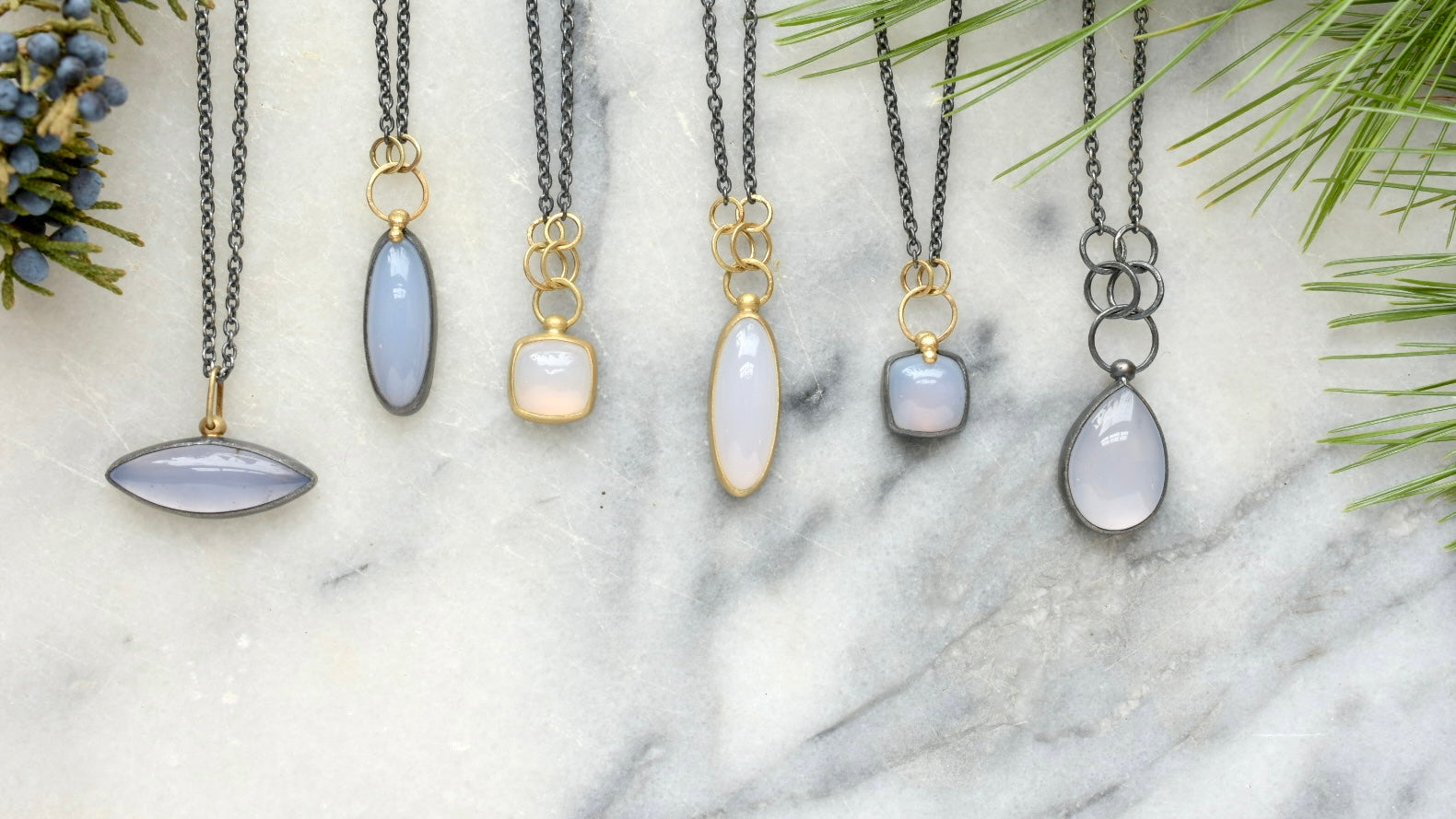 Blue Chalcedony Necklace