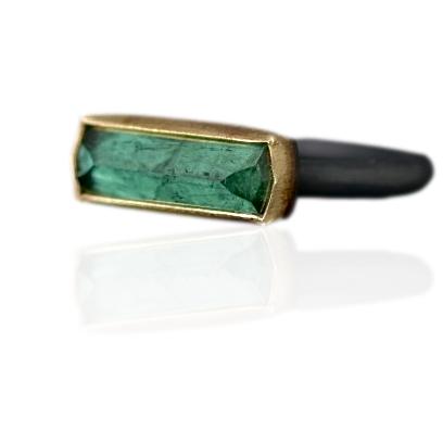 Teal Green Tourmaline Ring