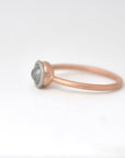 Salt and Pepper Rose Cut Diamond Ring in Rose Gold