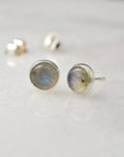 Labradorite Studs | Sterling Silver