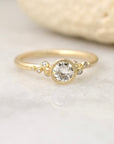 1.07CT Old Mine Cut Diamond Salted Engagement Ring