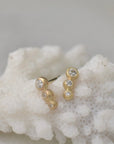 Salted Bar Studs | 14k gold