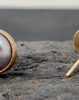 Twilight Grey Tahitian Pearl Stud Earrings