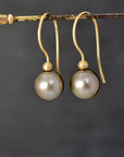 Chocolate + Gold Tahitian Pearl Earrings