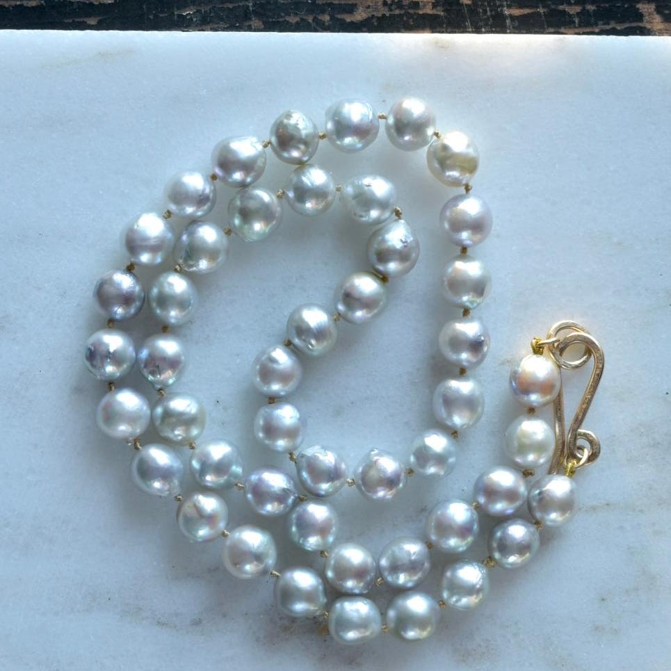 Japanese Saltwater Knotted Pearl Necklace – HW