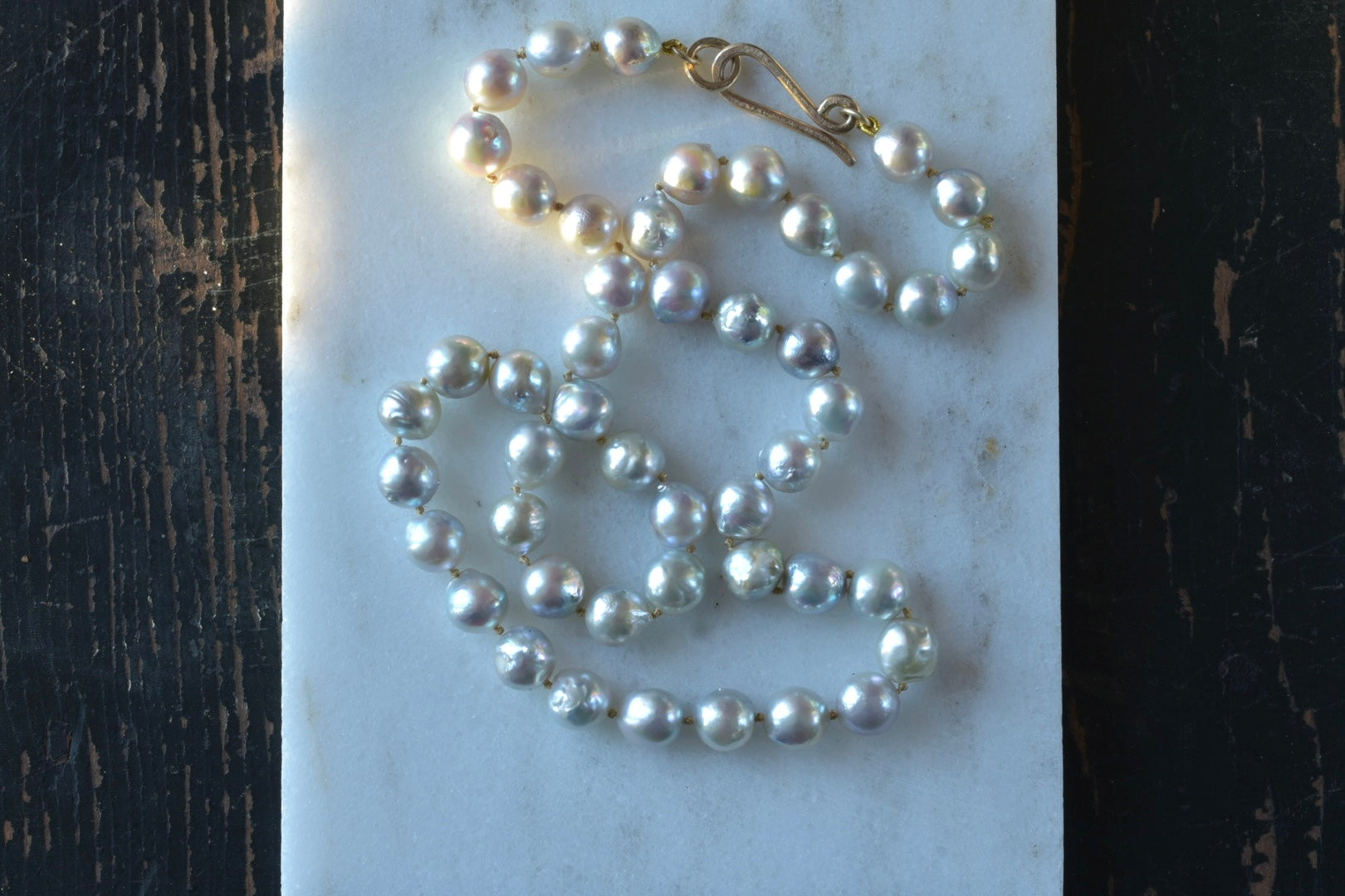 Japanese Saltwater Knotted Pearl Necklace – HW