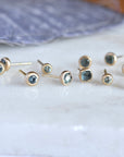 Montana Sapphire Bubble Studs