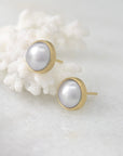 Twilight Grey Tahitian Pearl Stud Earrings