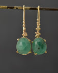 Evergreen Emerald Salted Drop Earrings