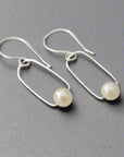 Freshwater Pearl Paperclip Dangles | Sterling Silver