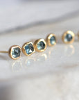 Montana Sapphire Rose Cut Studs