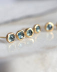 Montana Sapphire Rose Cut Studs - 4mm