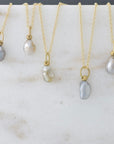 Cool Grey Tahitian Keshi Pearl Charm 4