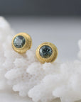 Halo Studs | Montana Sapphire