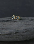 Montana Sapphire Rose Cut Studs