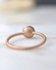 Salt and Pepper Rose Cut Diamond Ring in Rose Gold