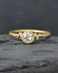 1.07CT Old Mine Cut Diamond Salted Engagement Ring