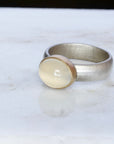 White Moonstone Ring