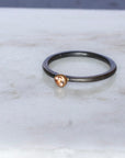 Peachy Garnet Pebble Ring
