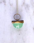 Green Chrysoprase Boat Pendant