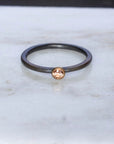 Peachy Garnet Pebble Ring