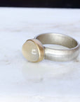 White Moonstone Ring