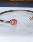 Pink Sapphire Salted Cuff Bracelet