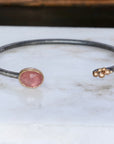Pink Sapphire Salted Cuff Bracelet