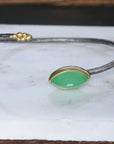 Sea Green Chrysoprase Salted Cuff Bracelet