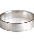 Weathered Band in Platinum | Flat 5mm