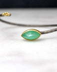 Sea Green Chrysoprase Salted Cuff Bracelet