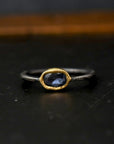 Cobalt Blue Sapphire Stacking Ring