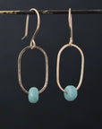 Paperclip Dangles | Gold-Filled with Amazonite