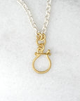 Charm Holder Necklace | 18k Gold Fish Hook