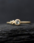 Montana Sapphire Baby Salted Ring in 14k Gold