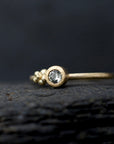 Montana Sapphire Baby Salted Ring in 14k Gold