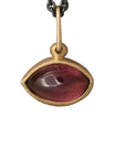 Mahenge Garnet Almond Pendant - 18k Yellow Gold